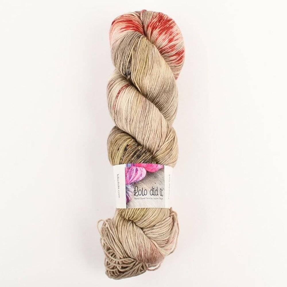 Lolo Did It Everyday Sock Yarn Fingering Weight SW Merino Wool 463yds Lucille
